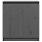 vidaXL Dulap lateral, gri, 60x36x65 cm, lemn masiv de pin