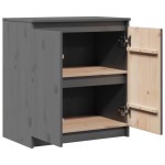 vidaXL Dulap lateral, gri, 60x36x65 cm, lemn masiv de pin