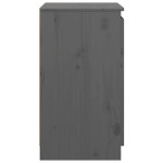 vidaXL Dulap lateral, gri, 60x36x65 cm, lemn masiv de pin