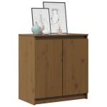 vidaXL Dulap lateral, maro miere, 60x36x65 cm, lemn masiv de pin