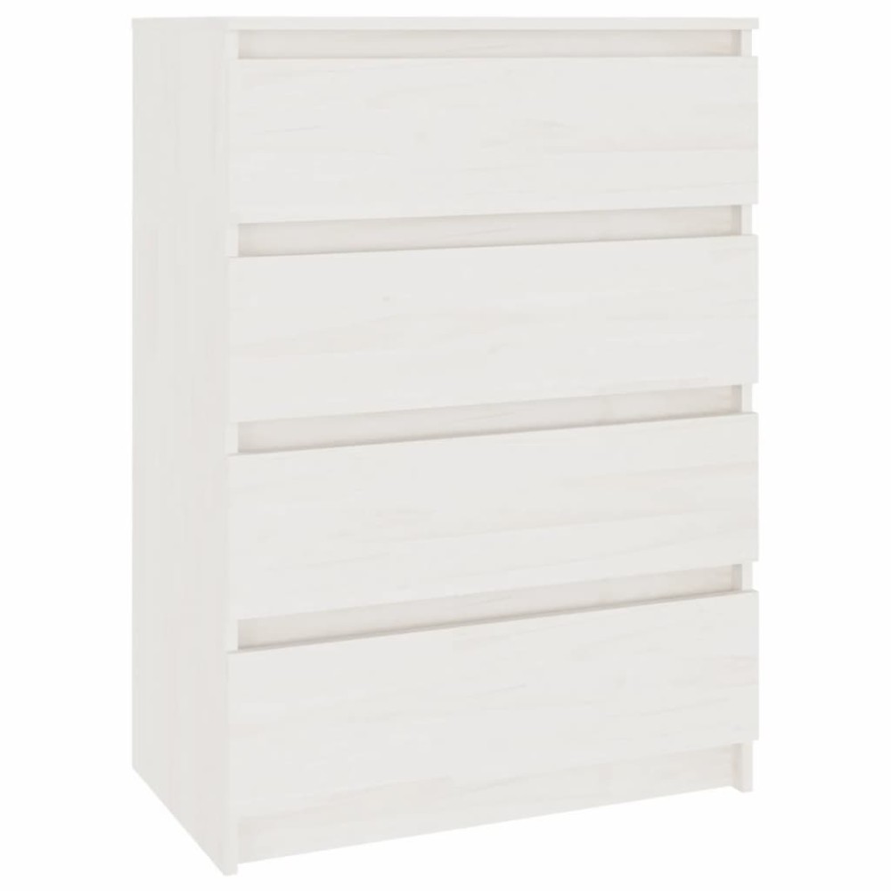 vidaXL Dulap lateral, alb, 60x36x84 cm, lemn masiv de pin