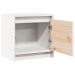 vidaXL Noptiere, 2 buc., alb, 40x30,5x40 cm, lemn masiv de pin