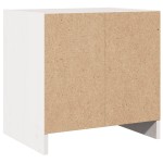vidaXL Noptiere, 2 buc., alb, 40x30,5x40 cm, lemn masiv de pin