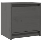 vidaXL Noptiere, 2 buc., gri, 40x30,5x40 cm, lemn masiv de pin vidaXL Noptiere, 2 buc., gri, 40x30,5x40 cm, lemn masiv de pin