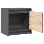 vidaXL Noptiere, 2 buc., gri, 40x30,5x40 cm, lemn masiv de pin vidaXL Noptiere, 2 buc., gri, 40x30,5x40 cm, lemn masiv de pin