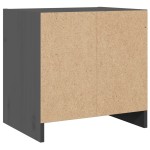 vidaXL Noptiere, 2 buc., gri, 40x30,5x40 cm, lemn masiv de pin vidaXL Noptiere, 2 buc., gri, 40x30,5x40 cm, lemn masiv de pin