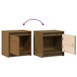 vidaXL Noptiere, 2 buc., maro miere, 40x30,5x40 cm, lemn masiv de pin vidaXL Noptiere, 2 buc., maro miere, 40x30,5x40 cm, lemn masiv de pin