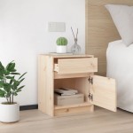 vidaXL Noptiere, 2 buc., 40x31x50 cm, lemn masiv de pin