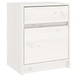 vidaXL Noptiere, 2 buc., alb, 40x31x50 cm, lemn masiv de pin