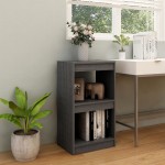 vidaXL Bibliotecă, gri, 40x30x71,5 cm, lemn masiv de pin vidaXL Bibliotecă, gri, 40x30x71,5 cm, lemn masiv de pin