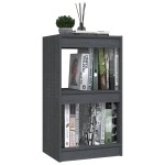 vidaXL Bibliotecă, gri, 40x30x71,5 cm, lemn masiv de pin vidaXL Bibliotecă, gri, 40x30x71,5 cm, lemn masiv de pin