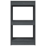 vidaXL Bibliotecă, gri, 40x30x71,5 cm, lemn masiv de pin vidaXL Bibliotecă, gri, 40x30x71,5 cm, lemn masiv de pin