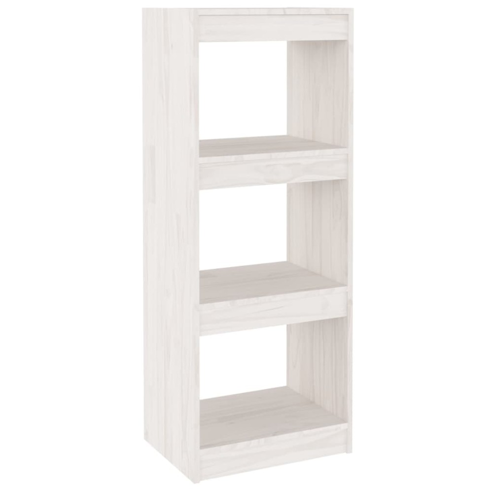 vidaXL Bibliotecă/Separator cameră, alb, 40x30x103,5cm, lemn masiv pin