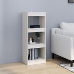 vidaXL Bibliotecă/Separator cameră, alb, 40x30x103,5cm, lemn masiv pin