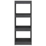 vidaXL Bibliotecă/Separator cameră gri 40x30x103,5 cm lemn masiv pin