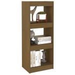 vidaXL Bibliotecă/Separator cameră maro miere 40x30x103,5 cm lemn pin