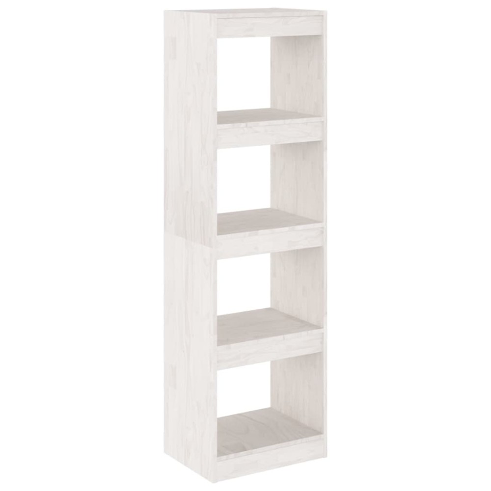 vidaXL Bibliotecă/Separator cameră, alb, 40x30x135,5 cm, lemn de pin