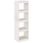vidaXL Bibliotecă/Separator cameră, alb, 40x30x135,5 cm, lemn de pin
