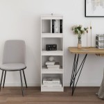 vidaXL Bibliotecă/Separator cameră, alb, 40x30x135,5 cm, lemn de pin