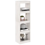 vidaXL Bibliotecă/Separator cameră, alb, 40x30x135,5 cm, lemn de pin