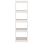 vidaXL Bibliotecă/Separator cameră, alb, 40x30x135,5 cm, lemn de pin