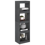 vidaXL Bibliotecă/Separator cameră, gri, 40x30x135,5 cm, lemn de pin vidaXL Bibliotecă/Separator cameră, gri, 40x30x135,5 cm, lemn de pin