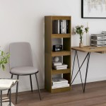 vidaXL Bibliotecă/Separator cameră, maro miere 40x30x135,5 cm lemn pin vidaXL Bibliotecă/Separator cameră, maro miere 40x30x135,5 cm lemn pin