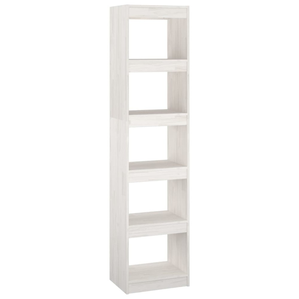 vidaXL Bibliotecă/Separator cameră, alb, 40x30x167,5 cm lemn masiv pin