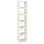 vidaXL Bibliotecă/Separator cameră, alb, 40x30x199 cm, lemn masiv pin vidaXL Bibliotecă/Separator cameră, alb, 40x30x199 cm, lemn masiv pin