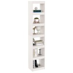 vidaXL Bibliotecă/Separator cameră, alb, 40x30x199 cm, lemn masiv pin vidaXL Bibliotecă/Separator cameră, alb, 40x30x199 cm, lemn masiv pin