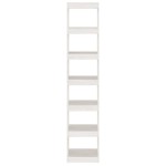 vidaXL Bibliotecă/Separator cameră, alb, 40x30x199 cm, lemn masiv pin vidaXL Bibliotecă/Separator cameră, alb, 40x30x199 cm, lemn masiv pin