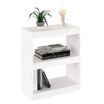 vidaXL Bibliotecă/Separator cameră,alb,60x30x71,5 cm,lemn masiv de pin vidaXL Bibliotecă/Separator cameră,alb,60x30x71,5 cm,lemn masiv de pin