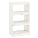vidaXL Bibliotecă/Separator cameră alb 60x30x103,5 cm lemn masiv pin vidaXL Bibliotecă/Separator cameră alb 60x30x103,5 cm lemn masiv pin
