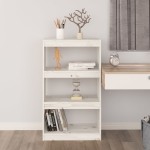 vidaXL Bibliotecă/Separator cameră alb 60x30x103,5 cm lemn masiv pin vidaXL Bibliotecă/Separator cameră alb 60x30x103,5 cm lemn masiv pin