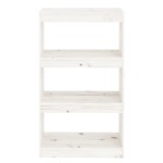 vidaXL Bibliotecă/Separator cameră alb 60x30x103,5 cm lemn masiv pin vidaXL Bibliotecă/Separator cameră alb 60x30x103,5 cm lemn masiv pin