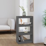 vidaXL Bibliotecă/Separator cameră gri 60x30x103,5 cm, lemn masiv pin vidaXL Bibliotecă/Separator cameră gri 60x30x103,5 cm, lemn masiv pin