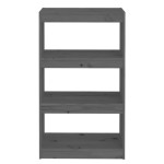 vidaXL Bibliotecă/Separator cameră gri 60x30x103,5 cm, lemn masiv pin vidaXL Bibliotecă/Separator cameră gri 60x30x103,5 cm, lemn masiv pin