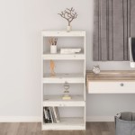 vidaXL Bibliotecă/Separator cameră alb 60x30x135,5 cm lemn masiv pin vidaXL Bibliotecă/Separator cameră alb 60x30x135,5 cm lemn masiv pin