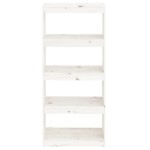 vidaXL Bibliotecă/Separator cameră alb 60x30x135,5 cm lemn masiv pin vidaXL Bibliotecă/Separator cameră alb 60x30x135,5 cm lemn masiv pin