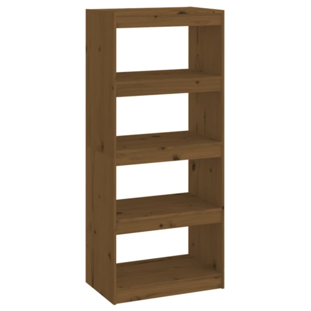 vidaXL Bibliotecă/Separator cameră maro miere 60x30x135,5 cm lemn pin