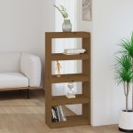 vidaXL Bibliotecă/Separator cameră maro miere 60x30x135,5 cm lemn pin vidaXL Bibliotecă/Separator cameră maro miere 60x30x135,5 cm lemn pin