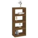 vidaXL Bibliotecă/Separator cameră maro miere 60x30x135,5 cm lemn pin vidaXL Bibliotecă/Separator cameră maro miere 60x30x135,5 cm lemn pin