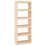 vidaXL Bibliotecă/Separator cameră, 60x30x167,5 cm, lemn masiv pin vidaXL Bibliotecă/Separator cameră, 60x30x167,5 cm, lemn masiv pin