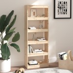 vidaXL Bibliotecă/Separator cameră, 60x30x167,5 cm, lemn masiv pin vidaXL Bibliotecă/Separator cameră, 60x30x167,5 cm, lemn masiv pin