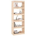 vidaXL Bibliotecă/Separator cameră, 60x30x167,5 cm, lemn masiv pin vidaXL Bibliotecă/Separator cameră, 60x30x167,5 cm, lemn masiv pin