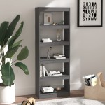 vidaXL Bibliotecă/Separator cameră, gri, 60x30x167,5 cm lemn masiv pin vidaXL Bibliotecă/Separator cameră, gri, 60x30x167,5 cm lemn masiv pin