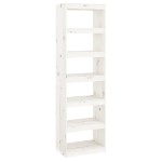vidaXL Bibliotecă/Separator cameră alb 60x30x199,5 cm lemn masiv pin