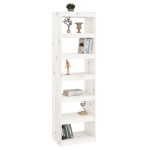 vidaXL Bibliotecă/Separator cameră alb 60x30x199,5 cm lemn masiv pin