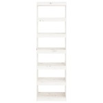 vidaXL Bibliotecă/Separator cameră alb 60x30x199,5 cm lemn masiv pin