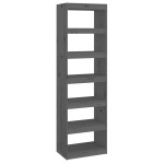 vidaXL Bibliotecă/Separator cameră gri 60x30x199,5 cm lemn masiv pin vidaXL Bibliotecă/Separator cameră gri 60x30x199,5 cm lemn masiv pin